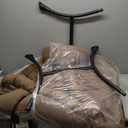 HollyHOME Lazy Chair with Foldable Ottoman, Accent Comfy Lounge Armchair and Folding Footrest Stool, Leisure Sofa Reading Chair and Footstool for Living Room, Bedroom, Dorm, Coffee Brown