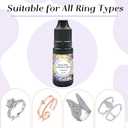 Ring Size Adjuster - CAMUTKRY Invisible Solution with UV Resin, Ring Fixators & UV LED Lamp for Loose Rings, Fits Any Ring Size, Easy to Apply & Remove