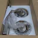 Kalium Wall Sconces Set of Two Modern Vanity Lights with Double Clear Glass Shade Brushed Nickel Indoor Farmhouse Wall Light for Bathroom Living Room Bedroom Mirror Hallway Bulb E26 Base (2PCS) (Silver)