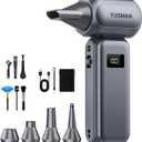 Compressed Air Duster, 300000RPM Super Power Electric Air Duster, 0-100 Adjustable Speed with LED Light, Powerful Electric Duster for Car Cleaning, Electronics & Outdoor Gear, Portable Turbo Blower