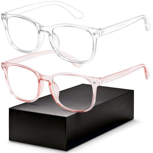 Blue Light Blocking Glasses - Fashion Square Fake Eyeglasses, Anti UV Ray Computer Gaming Glasses Blue Blockers for Women/ Men