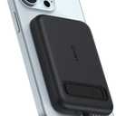 2 x EMNT Mini Magnetic Portable Charger for iPhone,5200mAh Power Bank with Built-in Cable/Metal Stand, Battery Pack Compatible with iPhone 14/13/12/11 Pro/Max/X/8/7/6 etc