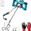 Cement Mixer Electric Concrete Mixer 2100W with 6 Adjustable Speed Handheld