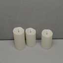 Flickering Flameless Candles with Remote and Timer, Realistic LED Candles, Battery Operated Candles for Christmas Home Wedding Birthday Decoration, Real Wax Set of 3(Ivory White)