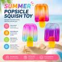3 Pcs Ice Cream Squishy Toy, Summer Sensory Stress Relief Squeeze Squishy, Popsicle Squishy for Easter Basket Stuffers, Party Favors, Anxiety Relief Everyone, Birthday Gift