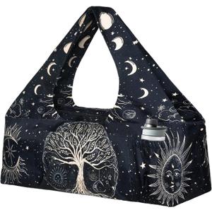 Yoga Mat Bag - Large Yoga Bag with Yoga Mat Strap, Zipper and Pockets - Yoga Bags and Carriers Fits All Your Stuff - Personalized Yoga Mat Bags for Women Fits Most Size Mats (30"x9"x11", Tree of Life)