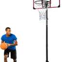 7.5-9.2ft Portable Basketball Hoop System, Adjustable Height Basketball Hoop & Goals with 32In Shatterproof Backboard, Basketball Goal System for Kids Youth & Adults, Indoor/Outdoor