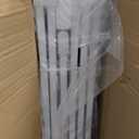 144" Extra Wide Baby Gate with Door, Configurable 6 Panels Baby Fence, Fireplace Gate with Anti-Trip Pedal, Family Essentials Safety Gate for Child Dogs Pets, 28'' Tall White