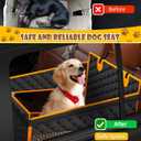 EPN Dog Car Seat for Large Dogs, Foldable Pet Car Seat with Waterproof Oxford Fabric, Non-Slip Bottom, Reinforced Support & Storage Pockets, Ideal for Road Trips