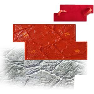 Realistic Slate Texture Concrete Stamps Concrete Texture Mat Rocks Textures Concrete Seamless Stamp Mat Polyurethane Stamps Concrete Texture for Walls or Ground set Outdoor Landscaping Stone Forms