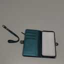 Defencase for iPhone 16 Pro Magnetic Wallet Case Compatible with Magsafe with RFID Blocking Zipper Strap Card Holder for Women Men PU Leather Detachable Case for iPhone 16 Pro (6.3 inches), Blue Green