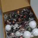 Lunmon 64 Pcs Neutral Christmas Ball Ornaments Brown Green White Xmas Bulbs Ornament 1.6/1.97/2.4 Inch Vintage Xmas Baubles Assorted Size Modern Christmas Decoration for Tree Holiday Indoor Home Decor