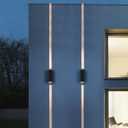 2PCS Outdoor Wall Lights, LED Up Down Exterior Lighting Fixtures, IP65 Waterproof Outdoor Light Fixture, 85-265V 20W 3000k Aluminum Porch Light, Modern Patio Wall Light Fixture Black