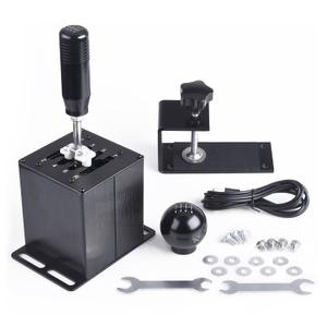 CNRAQR PC USB Simulator Shifter 7+R H Gear Shifter with L Shape Clamp Set for Gear shift PC Windows Steering Compatible with G29/G27/G25/G920, T300RS/GT Wheel