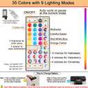 Pooqla 7 ft RGB Lighted Birch Tree, 35 Colors Light Up Tree with Remote, 150 LED Color Changing Artificial Christmas Lighted Trees White Birch Trees for Indoor Outdoor Thanksgiving Yard Decoration
