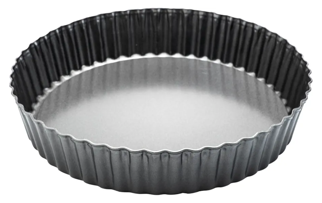 Deep Dish Quiche Pan, 11” x 2” Tall Pie Pan Deep Tart Pan with Removable Bottom, Nonstick Large Fluted Tart Mold Loose Base Round Deep Pizza Pan for Baking Easter Pie