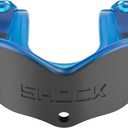 Shock Doctor Mouth Guard Sports, Hockey, Lacrosse, Baseball, Wrestling Moutguard, Gel Max Heavy Duty Protection & Custom Fit, Football Mouth Guard with Strap, Adult & Youth Mouthguard (Blue/Black)