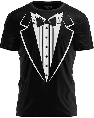 TeeUnion Tuxedo T-Shirt Classic Party Tee Funny Concert Festival Costume Shirt Black, L