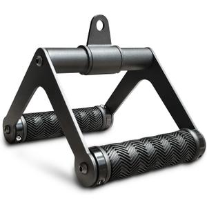 Double D Handle 360 Rotataing Cable Row Attachment for Cable Machine, Soft Rubber Cable Machine Attachment Hanlde LAT Pulldown Attachments, Close Grip LAT Pull Down Handle