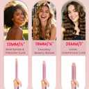 Ukliss 3/4 Inch (19mm) Mini Curling Iron | for Beach Waves & Natural Curls | Short to Medium Hair & Bobs | 30s Fast Heat & Dual Voltage (Pink)