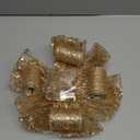 CT CRAFT LLC Champagne Gold Glitter Mesh Christmas Tree Topper Bow 11" with 4 Ribbon Streamers x 3 Yards Long Each for Holidy Elegant Fancy Home Dcor Indoor