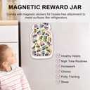 Unicorn Construction Magnetic Reward Jar for Classroom Toddlers - Potty Training MDF Wood Chore Chart for Kids Incentive Good Behavior Home Training for Boys Girls (12"x8")