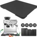 Appliance Slider 360 Rolling Tray for Coffee Maker Bamboo Coffee Pot Slider Tray for Countertop Rotation Sliding Tray with Wheels, Appliances Mat Easily from Under The Cabinet Black(15.7"13")