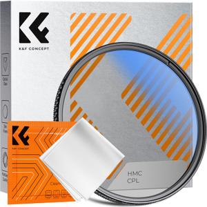 K&F CONCEPT 67mm Circular Polarizer Filter Ultra-Slim 18 Multi-Coated Optical Glass Circular Polarizing Filter for Camera Lenses with Cleaning Cloth (K Series)