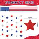 Leinuosen 4th of July American Flag Hanging Banner Independence Day USA Decor 144 x 15 Inch Stars Stripes Decoration Red Blue White Garlands Set 250th Anniversary Patriotic Memorial Day (4th of July)