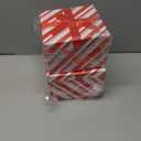 Zhanmai 8 Pcs Christmas Nesting Boxes Stackable Gift Boxes with Lids for Present Candy Cane Red White Green Christmas Boxes for Gifts Giving Holiday Decorative Present Wrapping (Red White, Square)