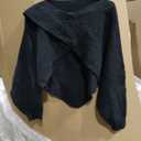 Open Back, Black Wool Front Sweater