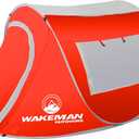 6-Person Tent, Water Resistant Dome Tent for Camping with Removable Rain Fly and Carry Bag, Rebel Bay 6 Person Tent by Wakeman Outdoors (Red)