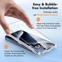 UNBREAKcable Shatterproof Tempered Glass Screen Protector for iPhone 15 Pro Max [3-Pack][Easy Installation Frame] [9H Hardness] [99.99% HD Clear] [Bubble Free] for Apple 6.7