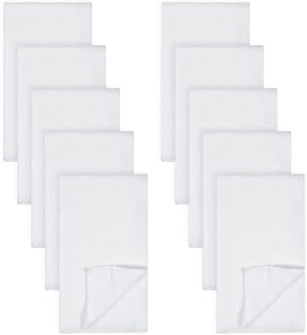 Gerber Unisex Baby Boys Girls Birdseye Flatfold Cloth Diapers Multipack White 10 Pack, Full 