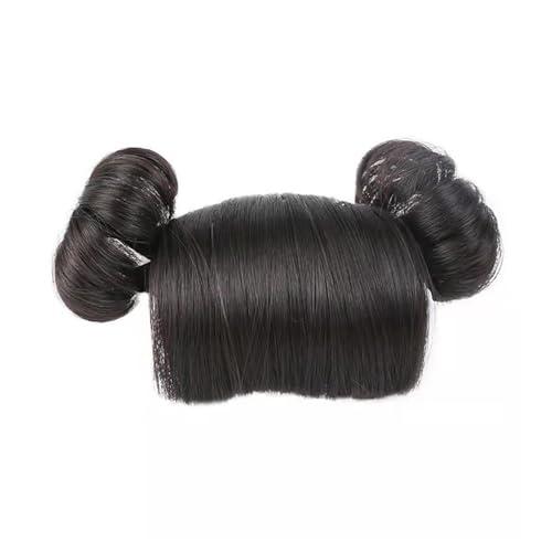 BAIMOQI Baby Girls Wig Headwear Children's Hairband Bun Wig Hairpiece Short Curly Hair Accessory Lovely Headdress Bangs