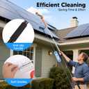 Electric Solar Panel Cleaning Brush and Pole, 20FT Telescopic Cleaning Roller Brush with Water Fed Pole2 Hours Runtime, 2 Spin Speeds, for Solar Panlel, Outside High Window, Roof (Orange)