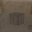 KEIKI 6x6 FT Outdoor Resin Storage Shed, Polypropylene Storage Shed with Floor & Window & Lockable Door & Vents, Garden Shed Tool Shed for Home Backyard Garden Lawn Pool Supplies, Light Grey