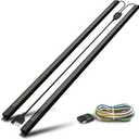 MICTUNING Triple Tailgate Light Bar Waterproof Plug-and-Play Aluminum Frame with 4-Way Flat Connector - Amber Sequential Turn Signal, Red Brake/Running, White Reverse Lights for Pickup Truck (54 Inch- Foldable)