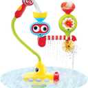 Yookidoo Submarine Spray Station Kids Bath Toy (Ages 2+) Mold-Free, Wall-Mounted, Battery-Operated Shower Head & Spin N Sprinkle Set for Fun Baby Bathtime Play with Magical Water Effects