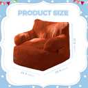 MAXYOYO Kids Bean Bag Chair, Stuffed Toddler Bean Bag Sofa with Filler Cozy for Boys and Girls, Lazy Sofa with Pocket Floor Chair for Gaming, Reading, Orange