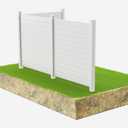 Air Conditioner Fence 3 Panels 50" W X 50" H Privacy Fence for Outside Pool Equipment Enclosure Trash Can Screen Kit (3-Pack) for Outside Garbage Can