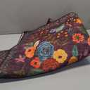 Floral Machine Washable Rug, 3x5 Rug Non Slip Soft Bedroom Rugs for Entryway Dorm, Ultra-Thin Rugs for Bedroom Stain Resistant (3 x 5, Purple)