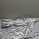 HOMBYS Satin Bed Wedge Pillow Cover Silky & Smooth Wedge Pillowcase 1 Pack 24x24x8, Soft & Breathable, Removable & Machine Washable-Zipper Design (Pillow Not Include), (Light Grey, 24"x24"x8") (25"x25"x8")