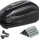 Electric Stapler,Including 2000 Staples and 1 Staple Remover, Suitable for Palm Size and high Comfort25 Sheet Capacity, AC Adapter or Battery PoweredBattery not Included(Black)