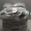 downluxe Chair Cushions for Dining Chairs, Memory Foam Linen Kitchen Chair Pads with Ties, Waterproof, Stain-Resistant and Washable Cover, 17" x 16" x 2.5", Black, 6 Pack