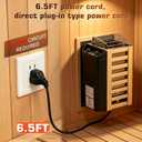 3KW 110v Sauna Heater with Plug in,Adjustable Temp & 3H Timer