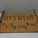 Tinideya 1 Pcs Christmas Welcome Coir Doormat 16.9 x 30.3 Inch Lets Get Lit Funny Xmas Porch Decor Mat Non Slip Natural Fiber Coir Front Doormat Decor for Holiday Home Indoor Gift