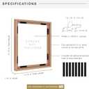 MCS Canvas Float Frames 16x20 Frame, Walnut Woodgrain for Finished Canvases, Vertical & Horizontal Wall Hanging Large with Adhesive for Canvas Paintings (1-Pack), 16x20 without Mat
