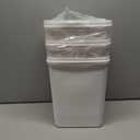 3 Pack Bathroom Trash Can with Lid 4 Gallon Small Trash Can with Swing Lid White and Gold Bathroom Garbage Can with 225 Counts Trash Bags for Kitchen Bedroom Office