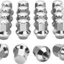 M14x1.5 One-Piece Lug Nuts, 14x1.5 20pcs Chrome Factory Style Wheel Nuts 21mm Hex Fits Ford Mustang Edge Explorer Fusion Maverick Lincoln Aviator MKX MKZ, Replace OE#611-007 ACPZ-1012-D/M OE Wheels (Silver)